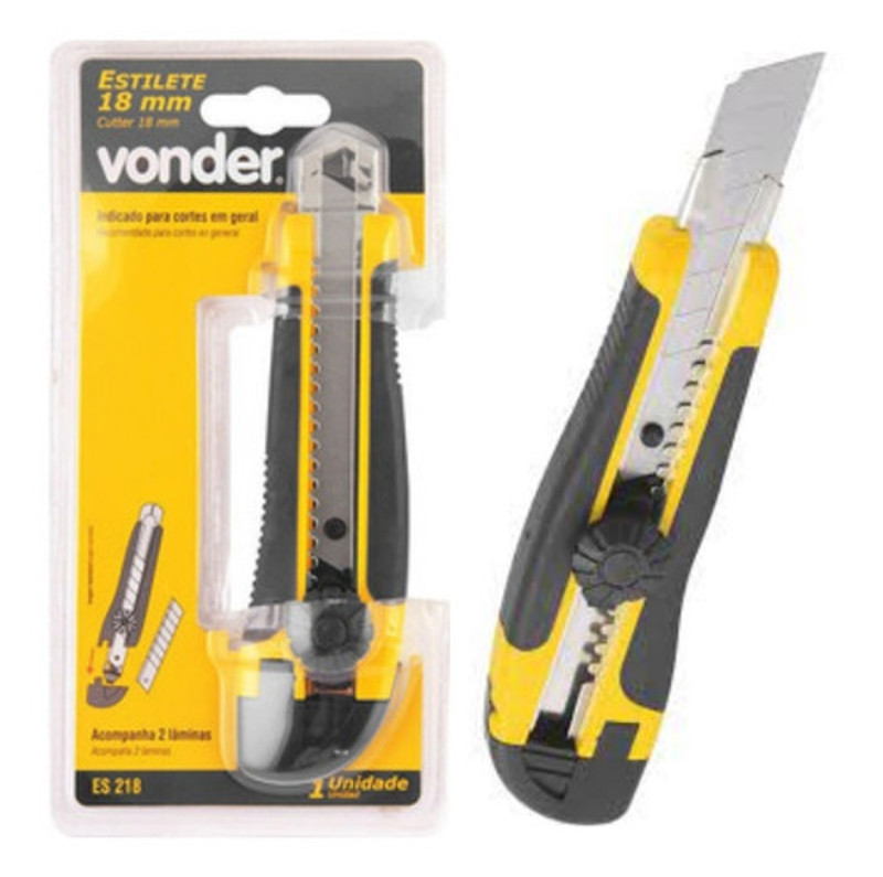 ESTILETE EMBORRACHADO 18MM VONDER - ES218 - 35.99.018.002