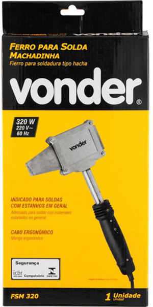 FERRO DE SOLDA MACHADINHA 320W VONDER FSM320 -74.65.320.220 220V