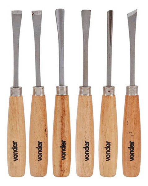 JOGO DE 06PCS COM FORMAO GOIVADO PARA ESCULTURA VONDER - 35.52.600.000