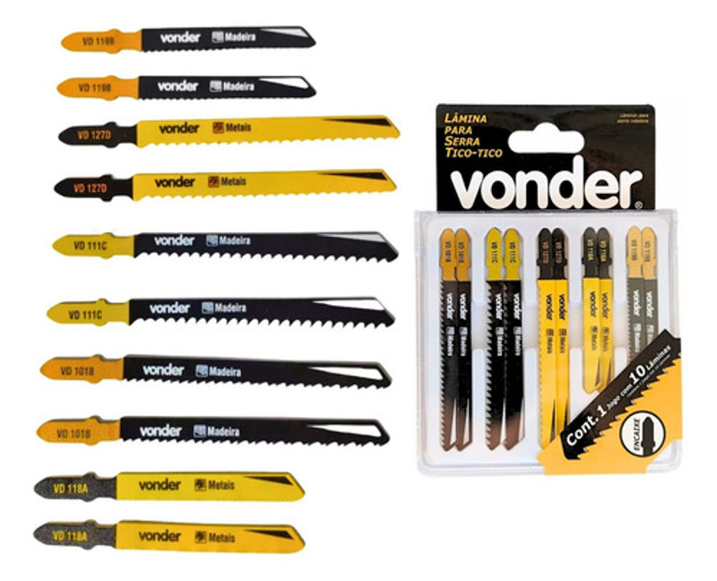 JOGO DE 10PCS COM LAMINA TICO TICO VONDER - 46.33.100.010