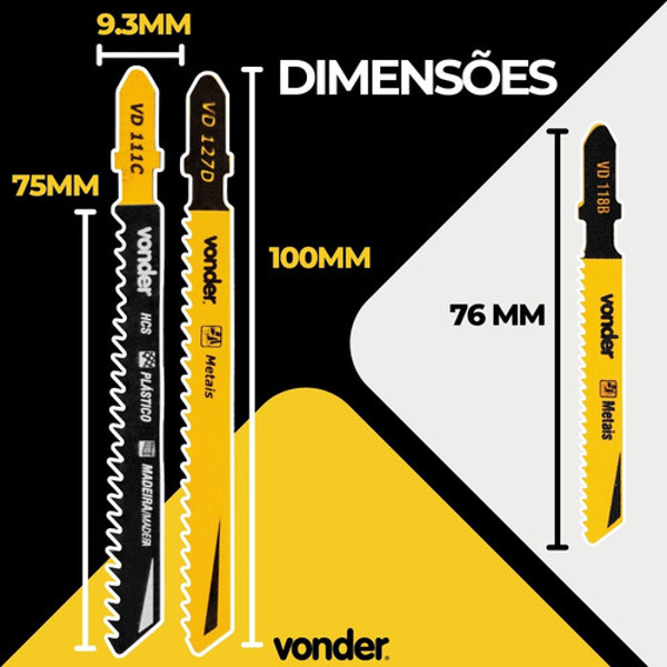 JOGO DE 10PCS COM LAMINA TICO TICO VONDER - 46.33.100.010