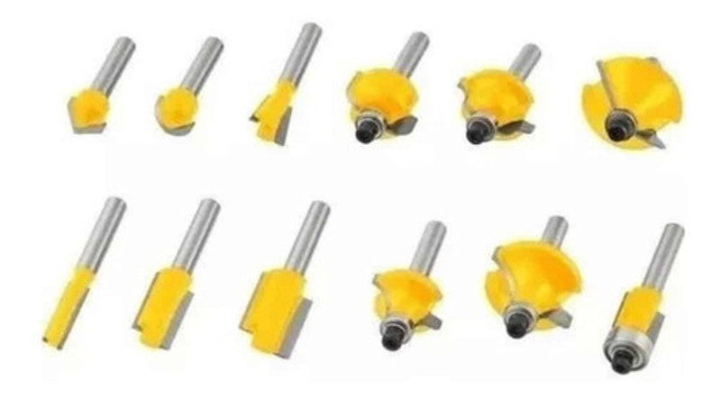 JOGO DE 12PCS COM FRESAS PARA MADEIRA E CAIXA VONDER - 53.14.12.0120