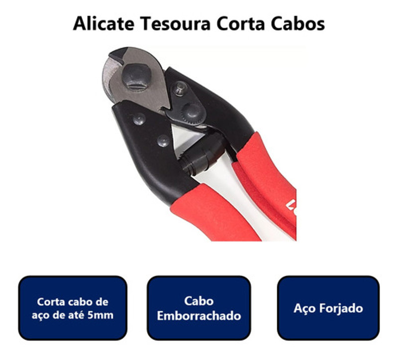 ALICATE CORTE CABO DE ACO 7,5'' LOTUS - REF.6110