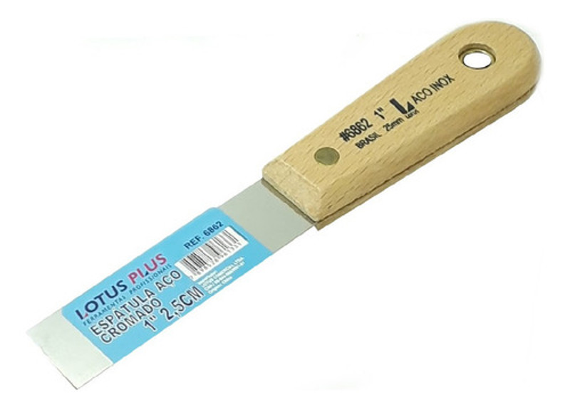 ESPATULA ACO LOTUS CABO MADEIRA 02,5CM 1" LOTUS - REF.6862