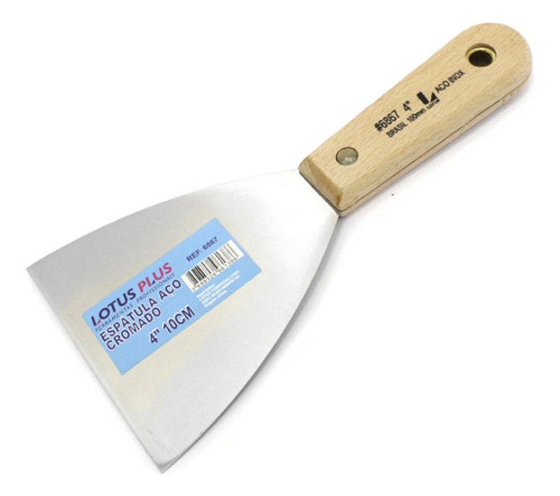 ESPATULA ACO LOTUS CABO MADEIRA 10,0CM 4" LOTUS - REF.6867
