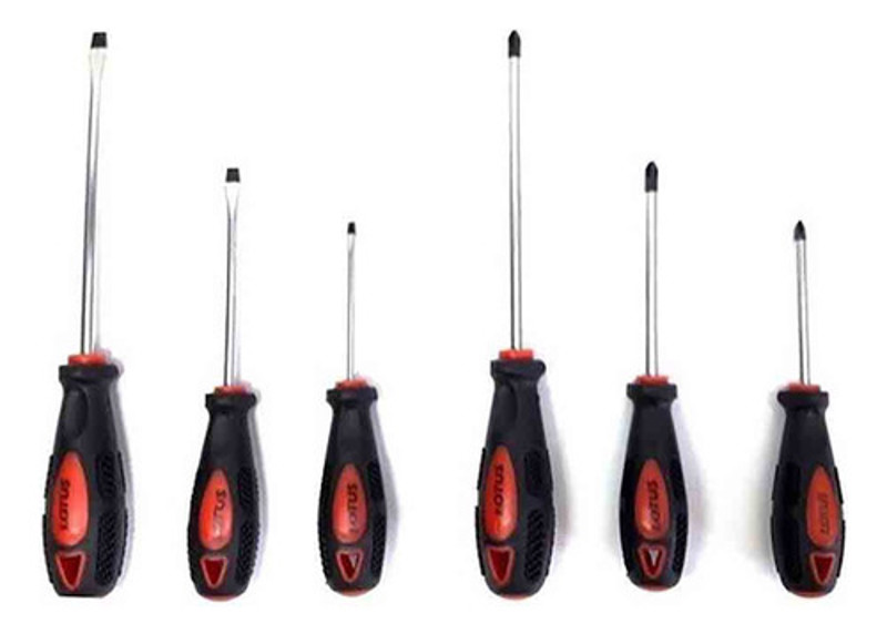 JOGO DE 06PCS COM CHAVE FENDA E PHILLIPS LOTUS - REF.6400
