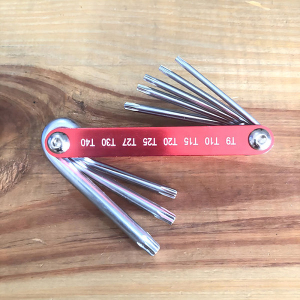 JOGO DE 08PCS COM CHAVE TORX EM CANIVETE LOTUS - REF.5331
