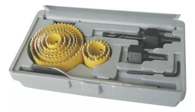 JOGO DE 12PCS COM SERRA COPO DE 18-63MM E SUPORTE LOTUS - REF.6122