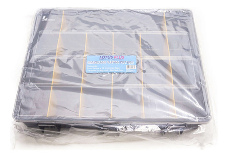 ORGANIZADOR LOTUS PLASTICO 36CM COM 18 DIVISORIAS - REF.7011
