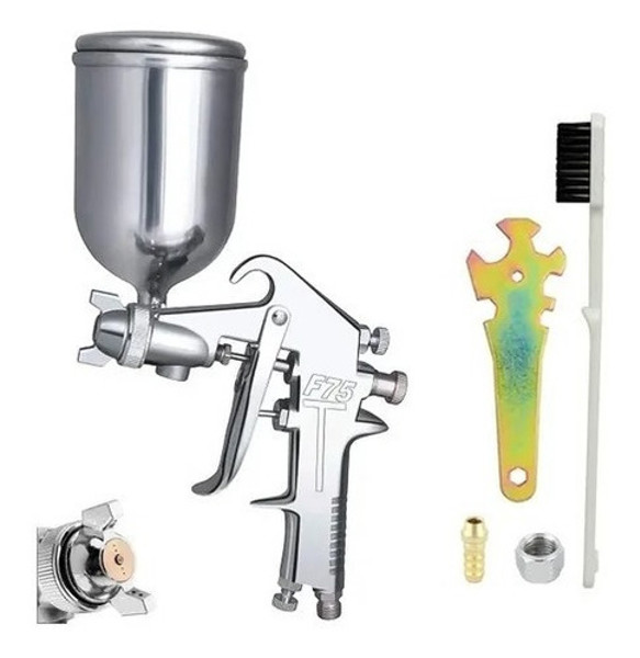 PISTOLA PARA PINTURA TINTA COPO SUPERIOR COM 350ML LOTUS - REF.4458