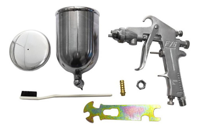 PISTOLA PARA PINTURA TINTA COPO SUPERIOR COM 350ML LOTUS - REF.4458