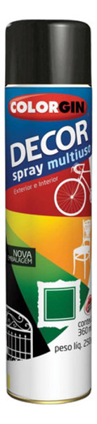 TINTA EM SPRAY COLORGIN USO GERAL - PRETO BRILHANTE