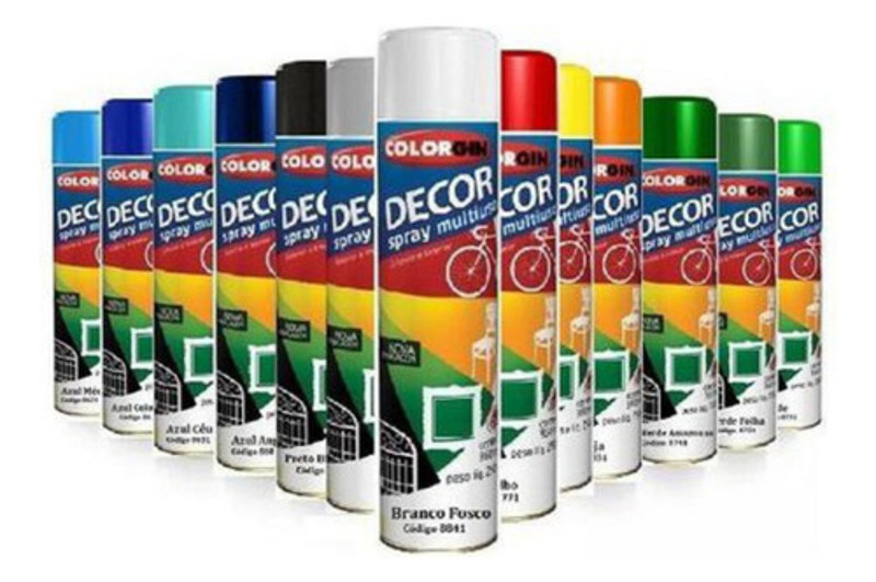 TINTA EM SPRAY COLORGIN USO GERAL - PRETO BRILHANTE