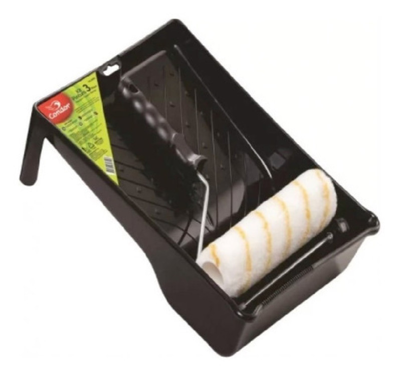 JOGO DE 03PCS PARA PINTURA COM ROLO E BANDEJA CONDOR - 8096