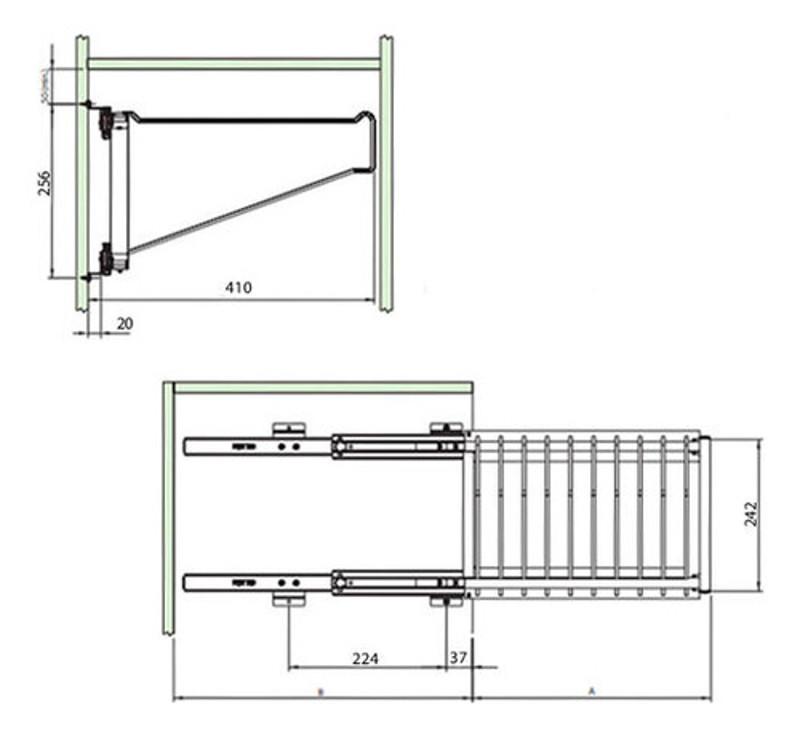 CALCEIRO COM 12 VARETAS FGVTN 450MM