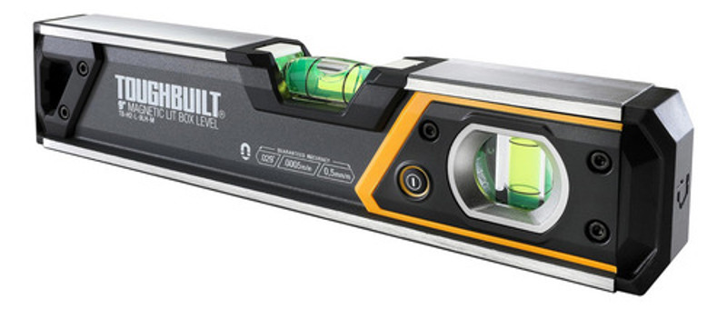 NIVEL 02 BOLHAS COM ILUMINACAO BASE MAGNETICA 9" 23CM TOUGHBUILT - TB-H2-L-9LH-M