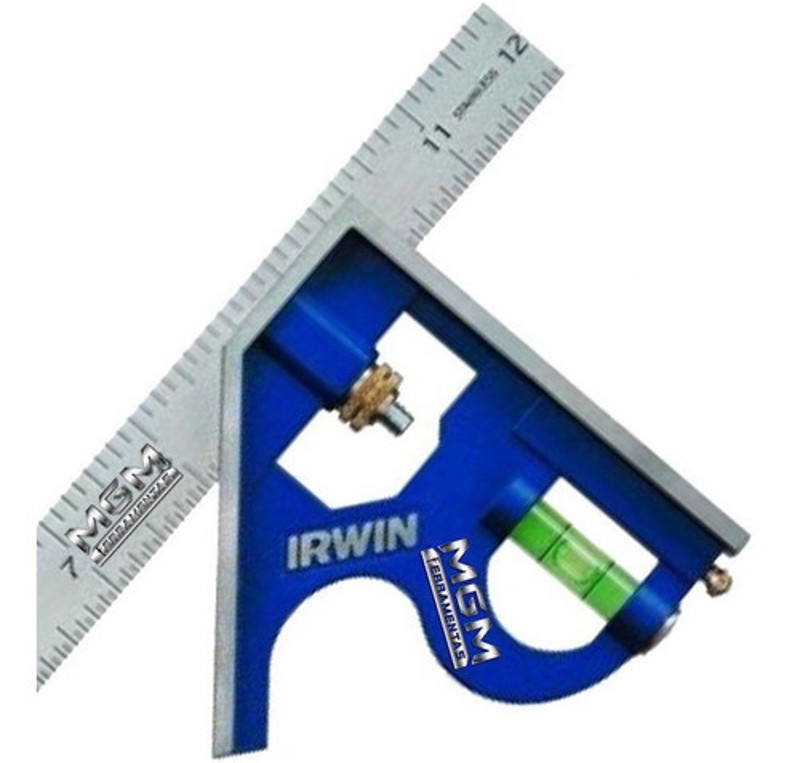 ESQUADRO INOX COM NIVEL 12" 305MM IRWIN - 1884635
