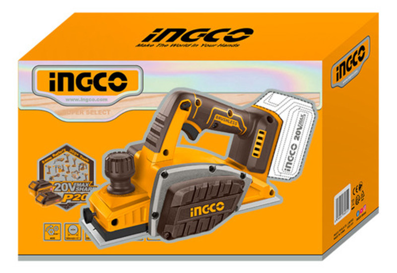 PLAINA A BATERIA 20V 82MM BRUSHLESS INGCO - CRLI20401