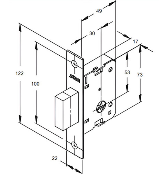FECHADURA AUXILIAR TETRA SIMPLES DA STAM - 1001