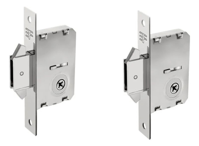 FECHADURA AUXILIAR TETRA SIMPLES OVAL DA 3F - 430BP/CR-ED