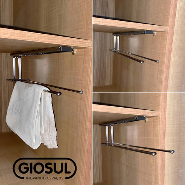 PORTA PANO DESLIZANTE COM 02 VARETAS 41CM 35X80MM GIOSUL - 4188