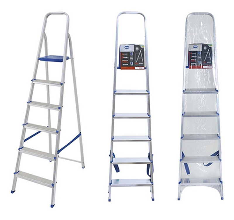 ESCADA ALUMINIO 06 DEGRAUS COM 1,80MTS