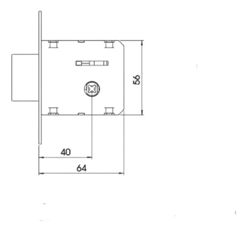 FECHADURA AUXILIAR TETRA SIMPLES OVAL DA 3F - 430BP/CR