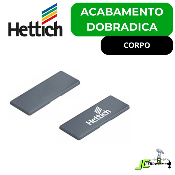 ACABAMENTO HETTICH PARA DOBRADICA 165 GRAUS SENSYS - CORPO - CINZA