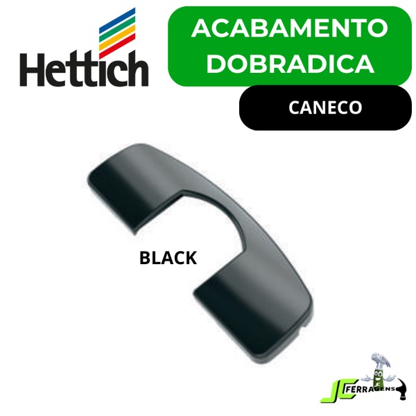 ACABAMENTO HETTICH PARA DOBRADICA 35MM SENSYS - CANECO BLACK