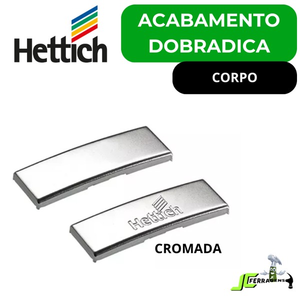 ACABAMENTO HETTICH PARA DOBRADICA 35MM SENSYS - CORPO ESCOVADO - 9088250