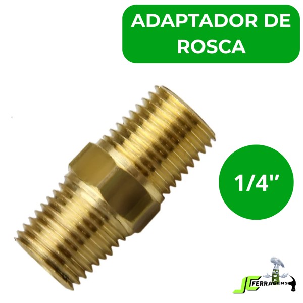 ADAPTADOR PARA COMPRESSOR COM ROSCA (2 LADOS) 1/4"X1/4"