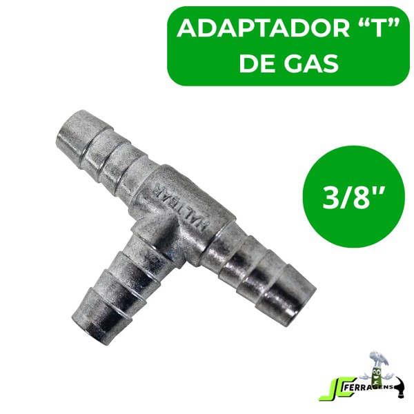 ADAPTADOR PARA MANGUEIRA DE GAS "T" ENCAIXE 3/8''
