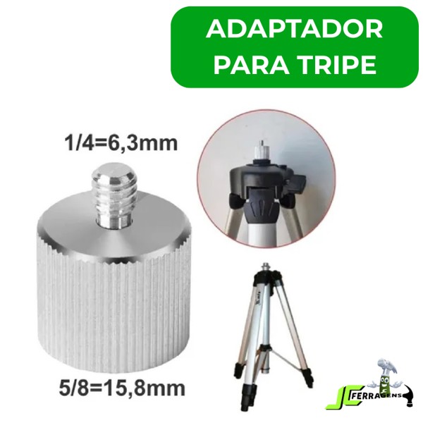 ADAPTADOR PARA TRIPE E NIVEL COM REDUCAO DE 5/8" PARA 1/4" - 24099