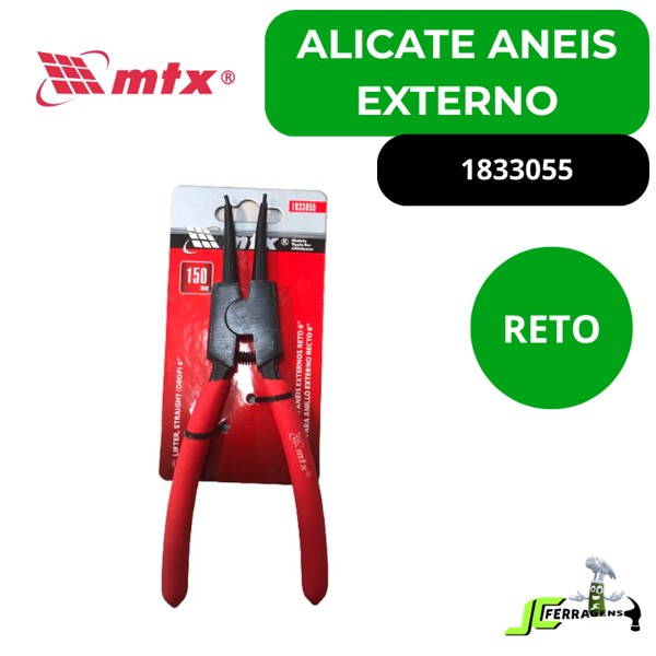 ALICATE ANEIS EXTERNO COM BICO RETO 6" MTX - 1833055