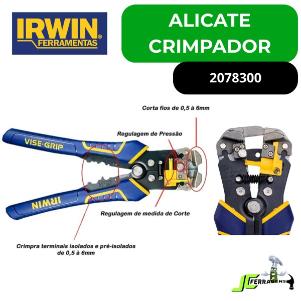 ALICATE CRIMPADOR AUTOMATICO IRWIN - 2078300