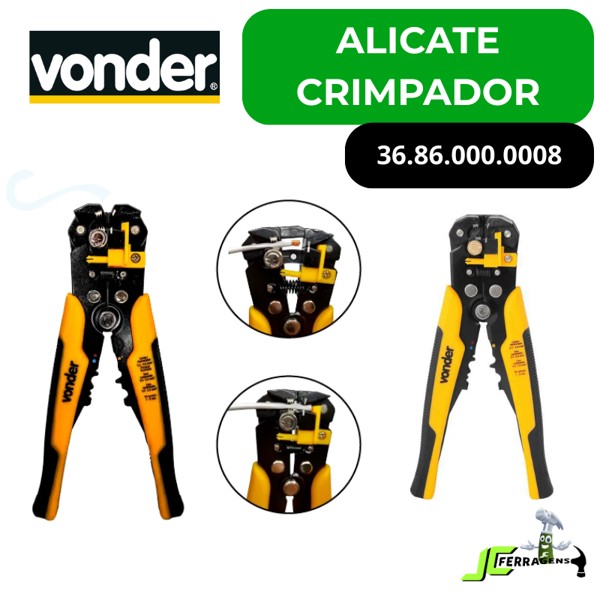 ALICATE CRIMPADOR AUTOMATICO VONDER - 36.86.000.0008