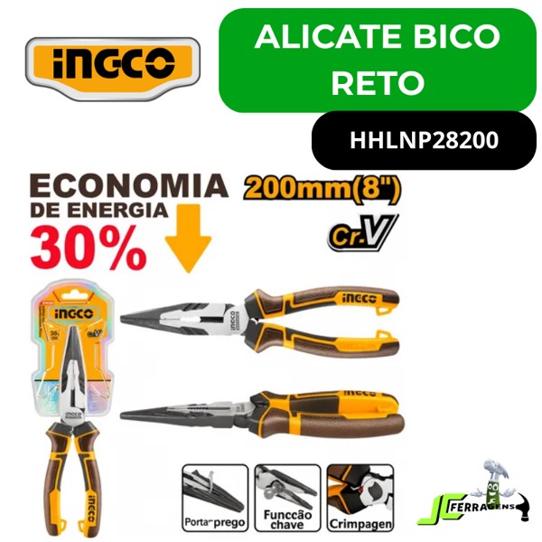 ALICATE BICO 8" 20CM ALTA PERFORMANCE INGCO - HHLNP28200