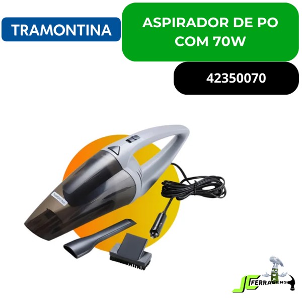ASPIRADOR DE PO 12V TRAMONTINA PARA AUTOMOVEIS COM 70W