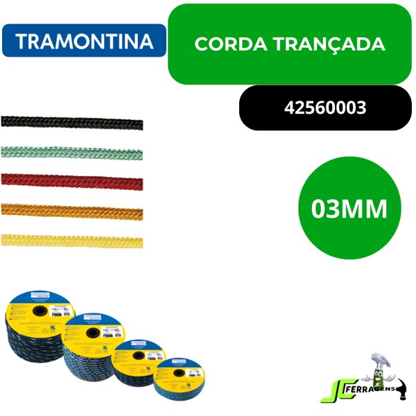 CORDA TRANCADA SEDA TRAMONTINA DE 03MM - 42560003