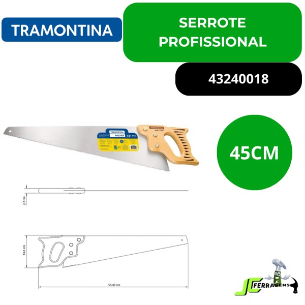 SERROTE TRAMONTINA PROFISSIONAL 18" 450MM - 43240018