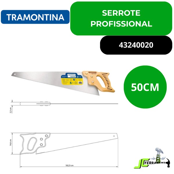 SERROTE TRAMONTINA PROFISSIONAL 20" 500MM - 43240020