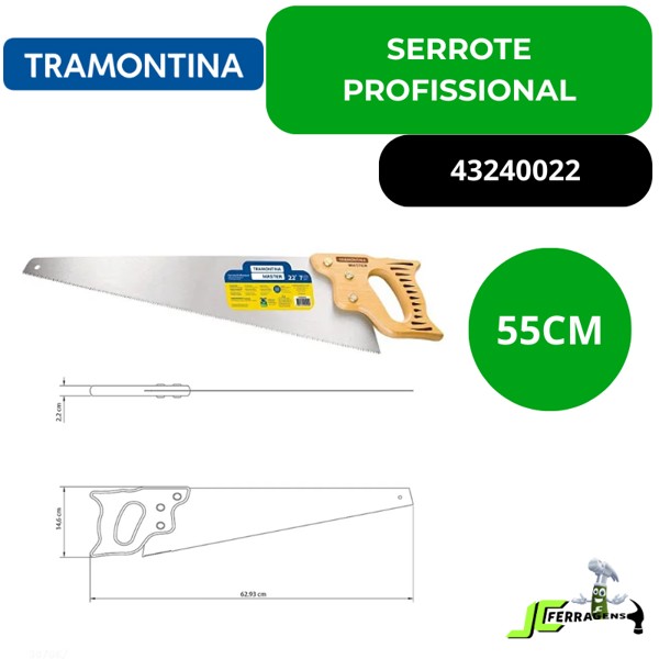 SERROTE TRAMONTINA PROFISSIONAL 22" 550MM - 43240022