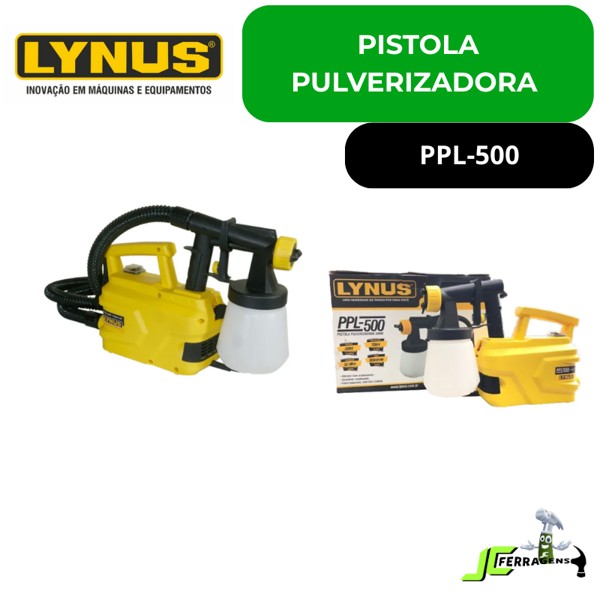 PISTOLA ELETRICA PULVERIZADORA COM 500W LYNUS - PPL-500 - 8119.7 220V