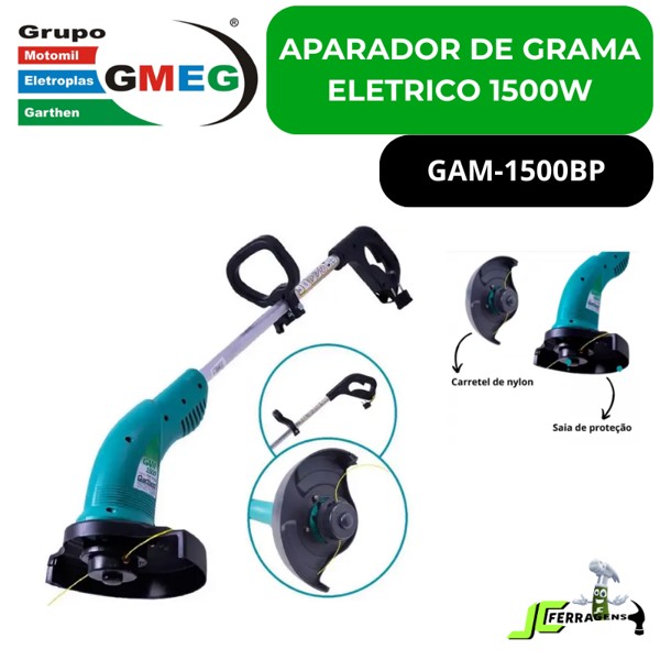 APARADOR DE GRAMA ELETRICO 1500W GARTHEN - GAM-1500BP - 00039215.6