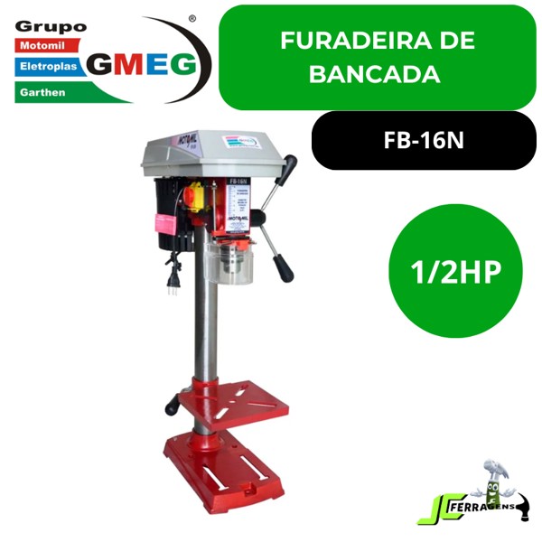 FURADEIRA BANCADA MONOFASICA DE 1/2HP MOTOMIL - FB-16N