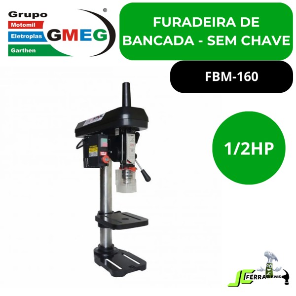 FURADEIRA BANCADA MONOFASICA DE 1/2HP SEM CHAVE MOTOMIL - FBM-160I - 00047355.0 220V