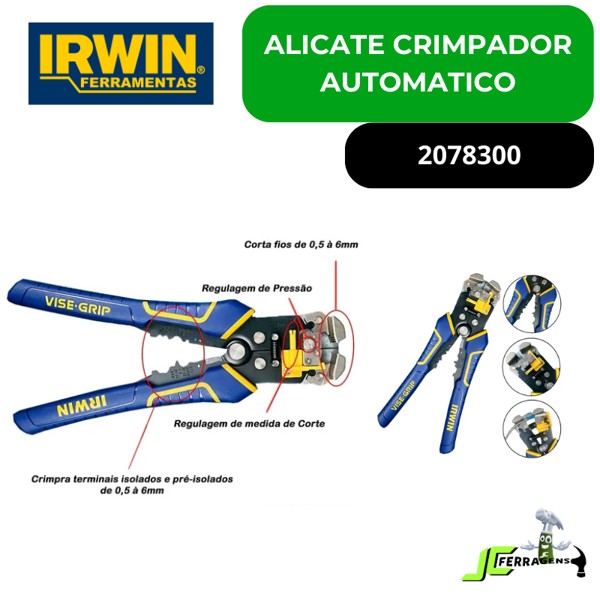 ALICATE CRIMPADOR AUTOMATICO IRWIN - 2078300