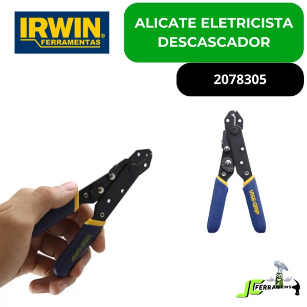 ALICATE ELETRICISTA DESCASCADOR DE FIO IRWIN - 2078305