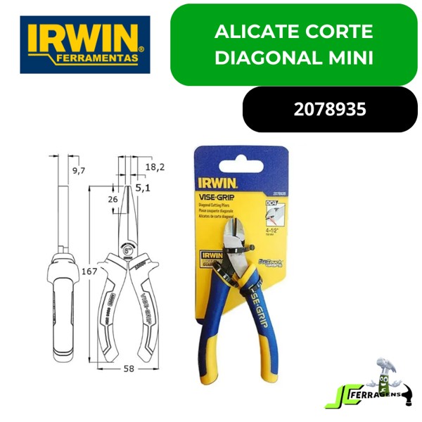 ALICATE CORTE DIAGONAL MINI 4.1/2" IRWIN - 2078935