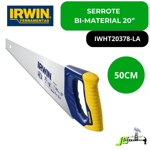 SERROTE PARA MADEIRA BI-MATERIAL 20" 500MM IRWIN - IWHT20378-LA